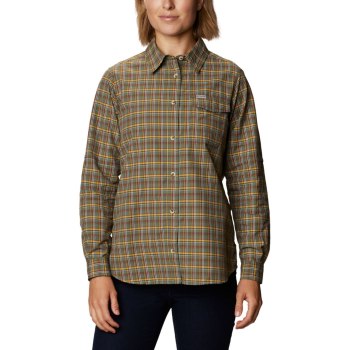 Columbia Eden Prairie Long Sleeve, Camisa Grises Verdes Para Mujer | 756320-DKQ